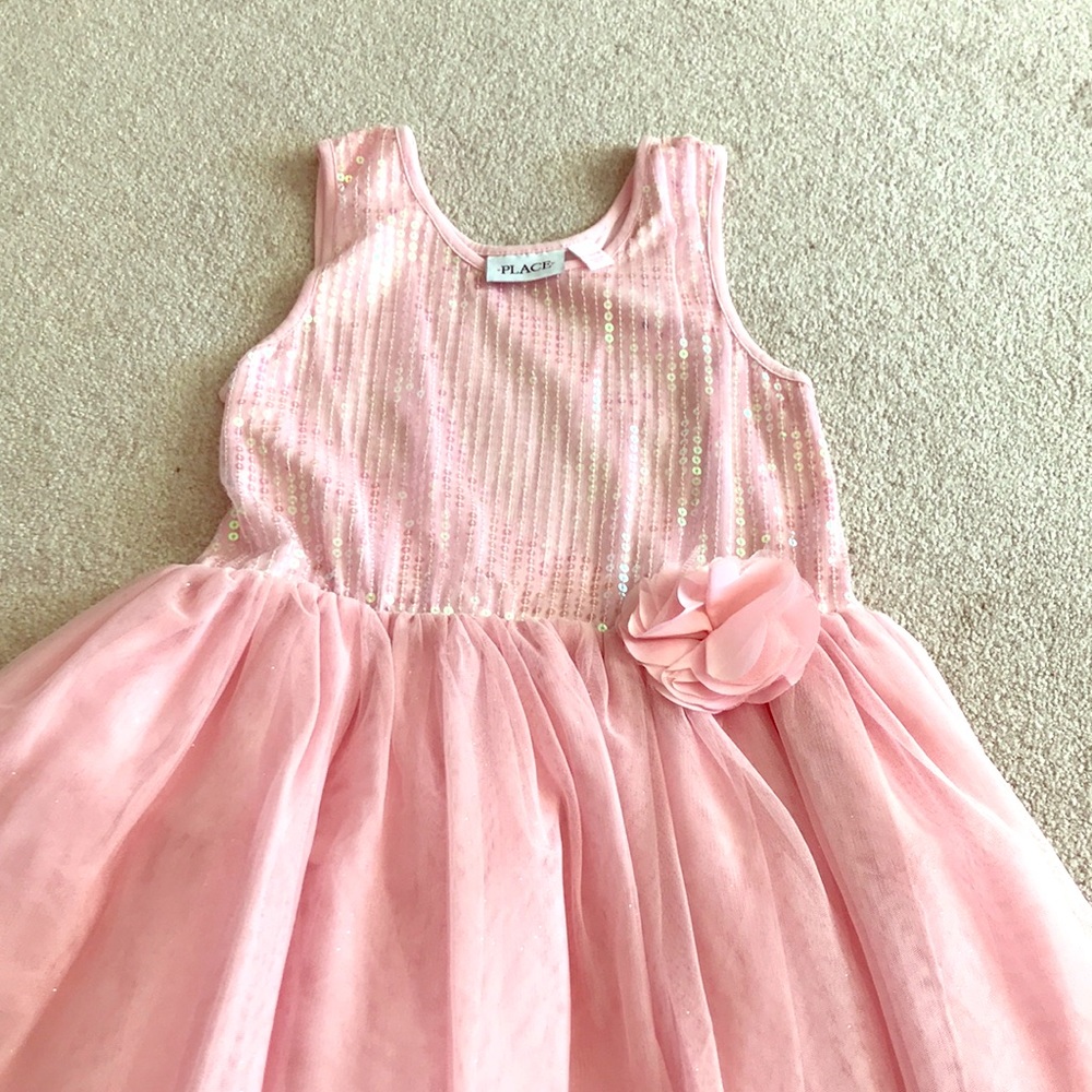 Girls pink sparkly sleeveless dress. Size L-10/12